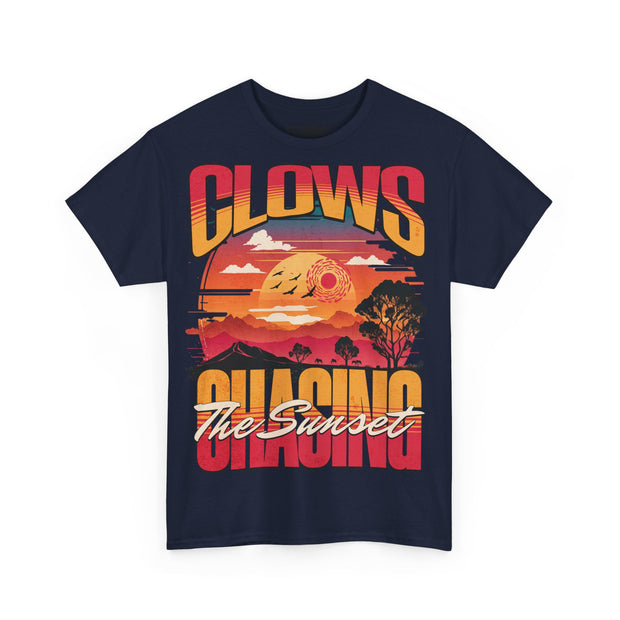 Clows Chasing The Sunset Unisex Heavy Cotton Tee