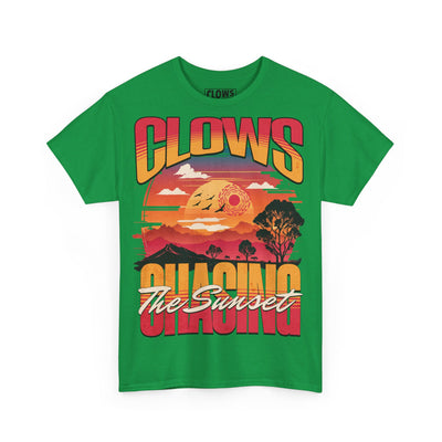 Clows Chasing The Sunset Unisex Heavy Cotton Tee