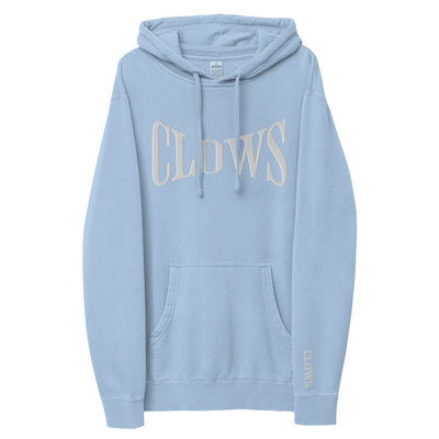 CLOWS Embroidered pigment-dyed hoodie