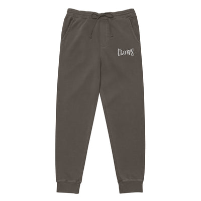 CLOWS Embroidered pigment-dyed sweatpants