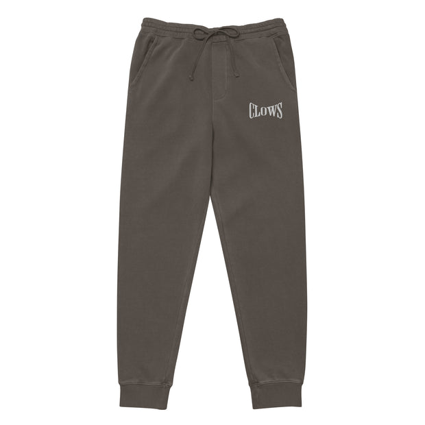 CLOWS Embroidered pigment-dyed sweatpants