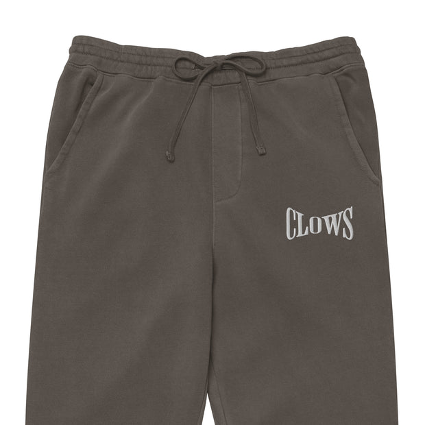 CLOWS Embroidered pigment-dyed sweatpants