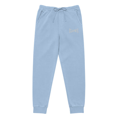 CLOWS Embroidered pigment-dyed sweatpants