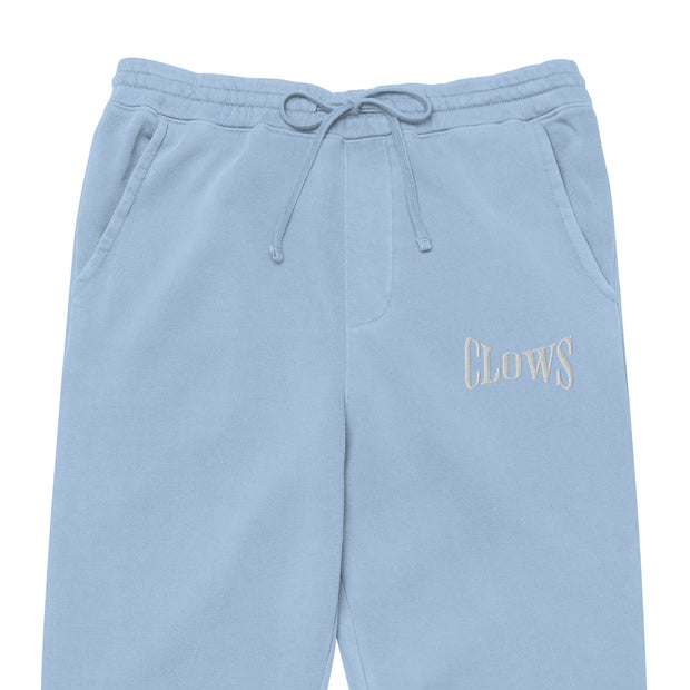 CLOWS Embroidered pigment-dyed sweatpants