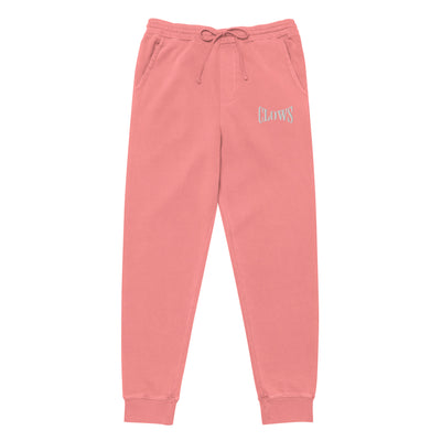 CLOWS Embroidered pigment-dyed sweatpants