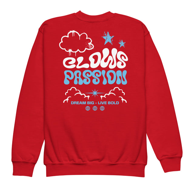 CLOWS PASSIIN Embroidered Youth crewneck sweatshirt