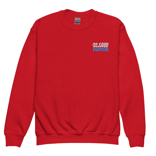 CLOWS PASSIIN Embroidered Youth crewneck sweatshirt